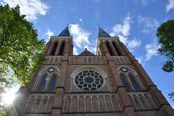 Lokalaugenschein f?r das Pressegepr?ch f? die Lange Nacht der Kirchen 2017. Pfarrkirche Herz-Jesu in Bregenz.